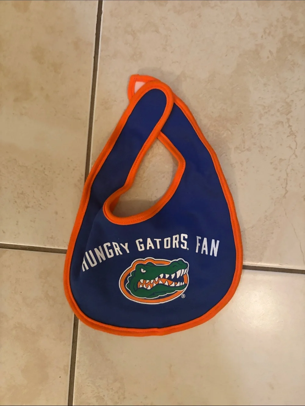 Blue & Orange Baby Bib - Hungry Gators Fan